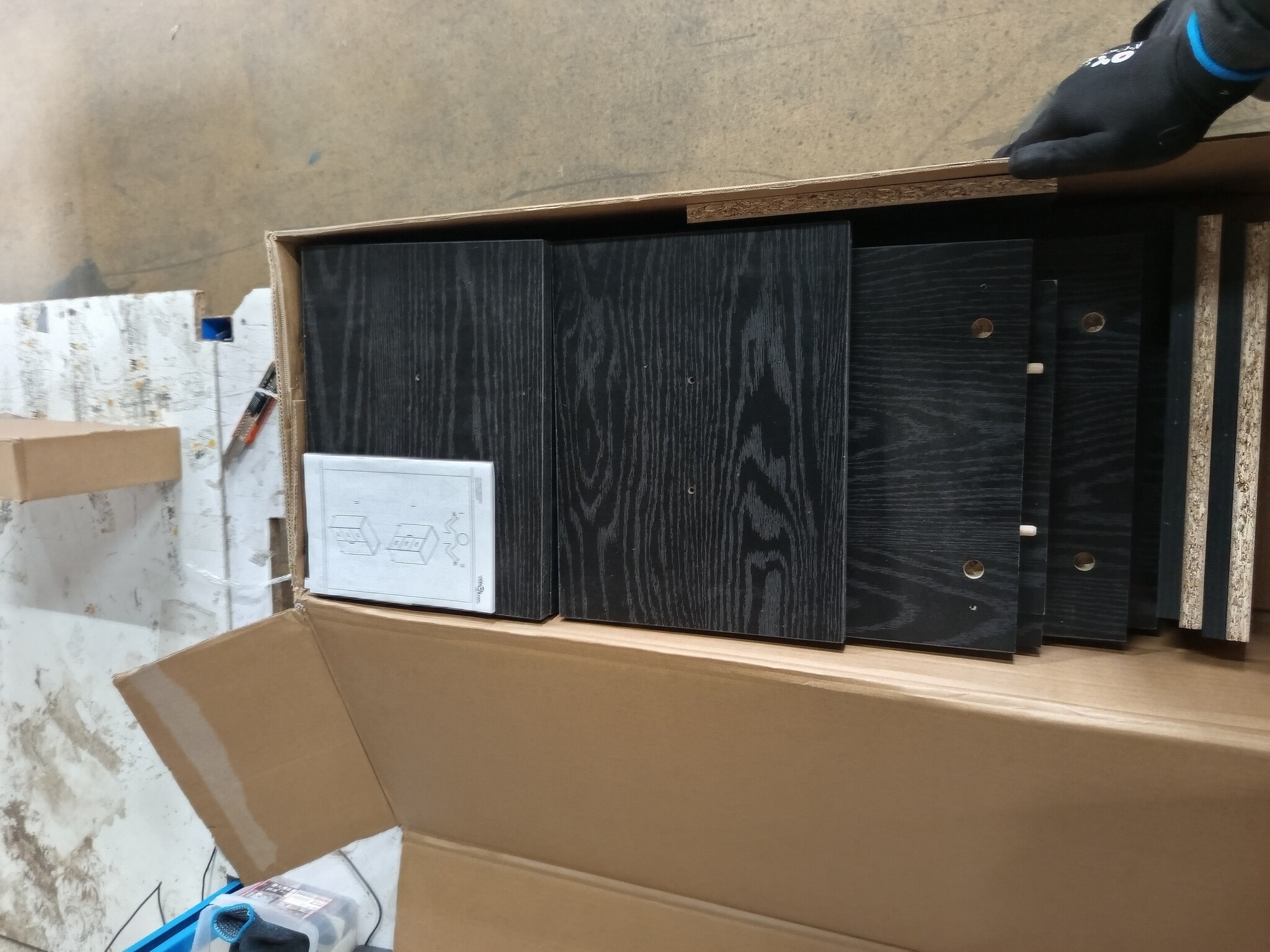 Dressoir Zwart Eiken met Lades - 54% Korting