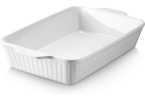 Keramische Ovenschaal Wit 22x33cm met Korting