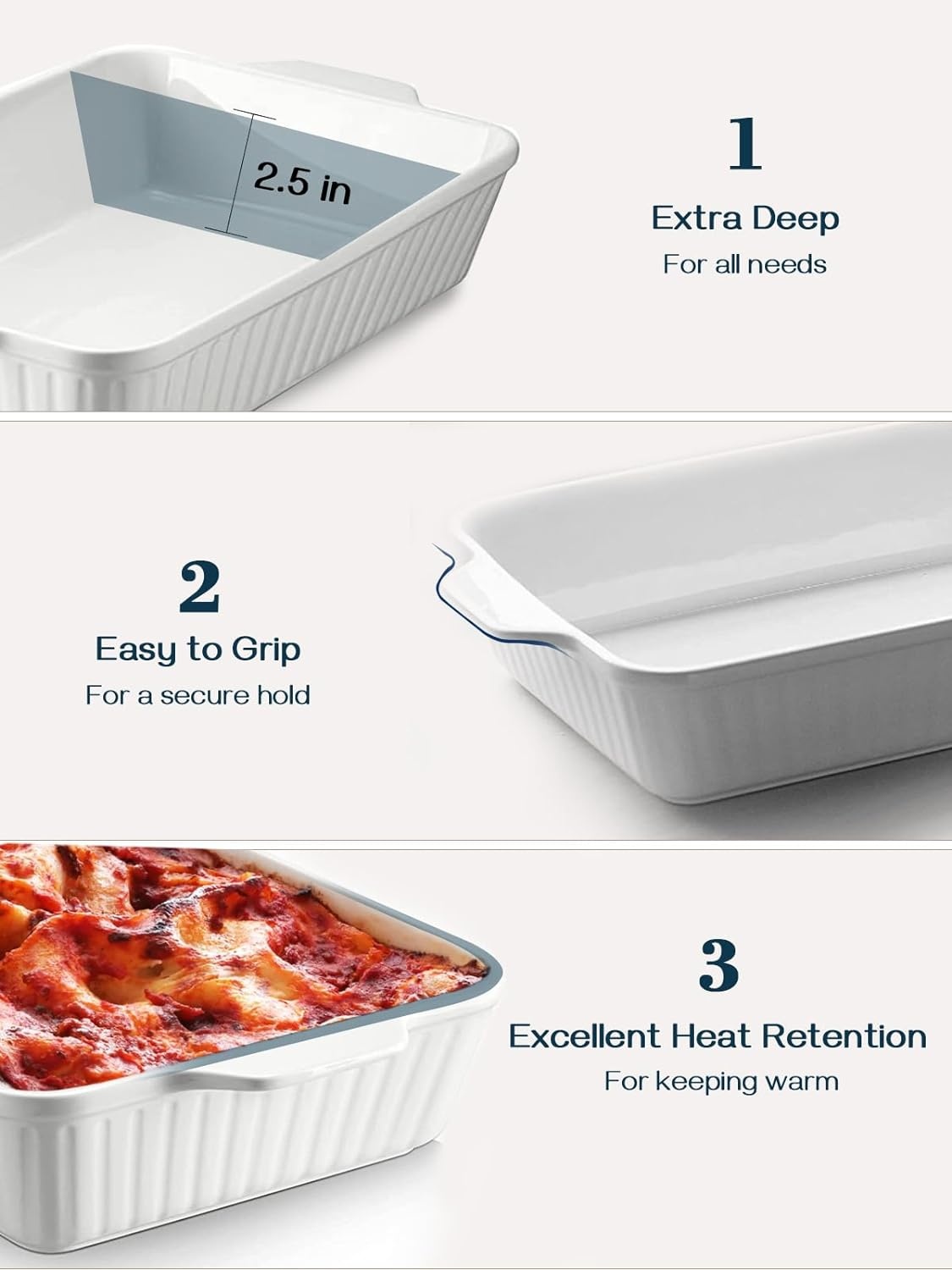Keramische Ovenschaal Wit 22x33cm met Korting