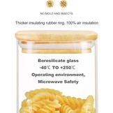 16 Glazen Voorraadpotten Set - Vierkant met Bamboe Deksel - 1000/600ml - 29% Korting