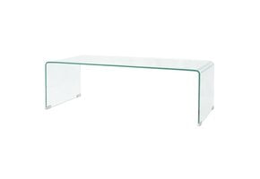 vidaXL Salontafel 98x45x30 cm gehard glas transparant