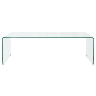 vidaXL Salontafel 98x45x30 cm gehard glas transparant