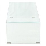 vidaXL Salontafel 98x45x30 cm gehard glas transparant