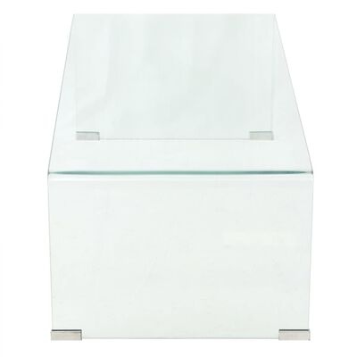 vidaXL Salontafel 98x45x30 cm gehard glas transparant