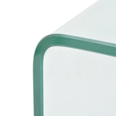 vidaXL Salontafel 98x45x30 cm gehard glas transparant