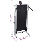 Opvouwbare Mini-loopband 93x36 cm Zwart - 35% Korting