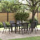 Stapelbare Tuinstoelen Textilene Zwart - 6 Stuks (35% Korting)