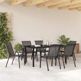 Stapelbare Tuinstoelen Textilene Zwart - 6 Stuks (35% Korting)