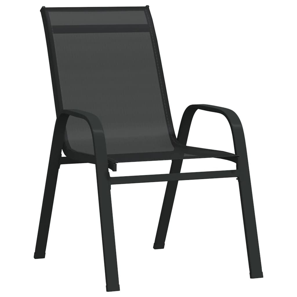 Stapelbare Tuinstoelen Textilene Zwart - 6 Stuks (35% Korting)