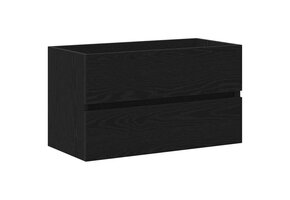 Wastafelonderkast Zwart Eiken 80cm - 56% Korting