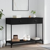 vidaXL Wandtafel 100x34,5x75 cm Zwart Bewerkt Hout - 61% Korting!
