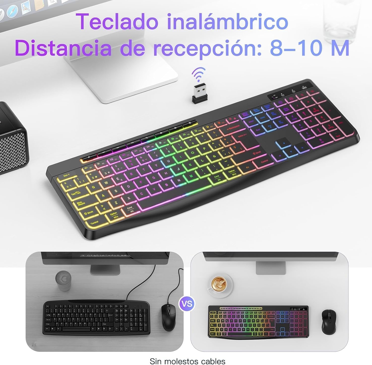 Draadloos QWERTY Gaming Toetsenbord met 34% Korting