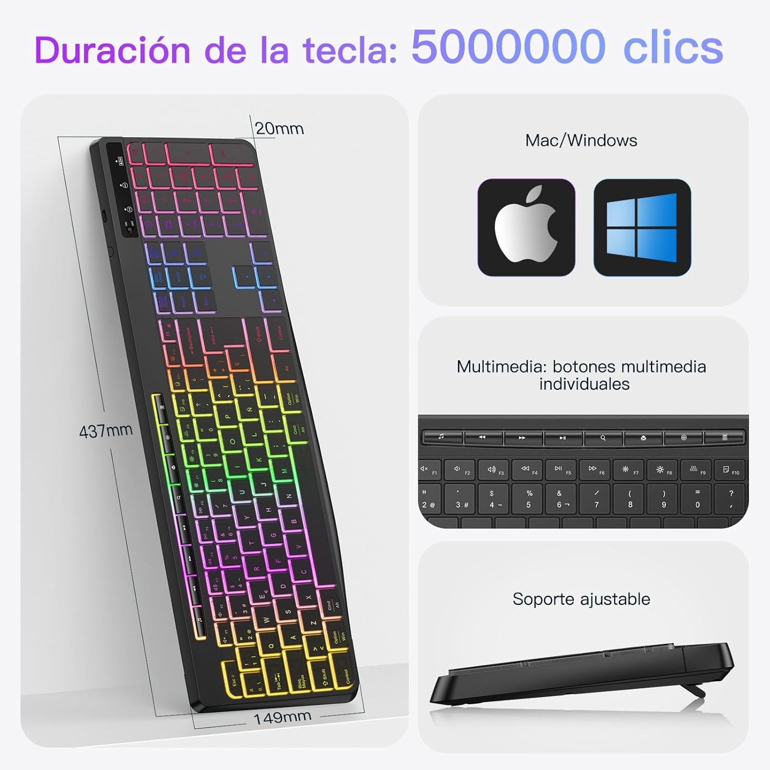 Draadloos QWERTY Gaming Toetsenbord met 34% Korting