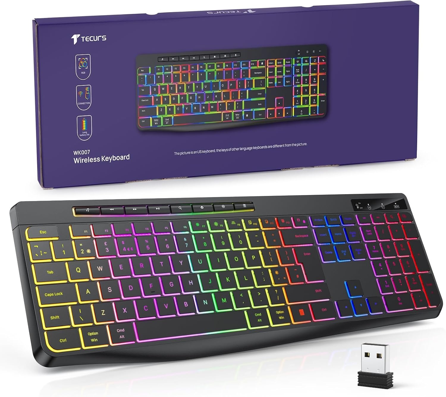Draadloos QWERTY Gaming Toetsenbord met 34% Korting