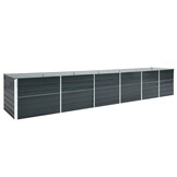 Verhoogde Plantenbak 480x80x77 cm Gegalvaniseerd Staal Antraciet - 35% Korting
