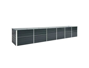 Verhoogde Plantenbak 480x80x77 cm Gegalvaniseerd Staal Antraciet - 35% Korting