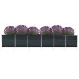 Verhoogde Plantenbak 480x80x77 cm Gegalvaniseerd Staal Antraciet - 35% Korting