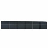Verhoogde Plantenbak 480x80x77 cm Gegalvaniseerd Staal Antraciet - 35% Korting