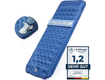 Zelfopblazende Slaapmat 13cm - Ultralicht met Kussen & Voetpomp (-34%)