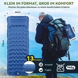 Zelfopblazende Slaapmat 13cm - Ultralicht met Kussen & Voetpomp (-34%)