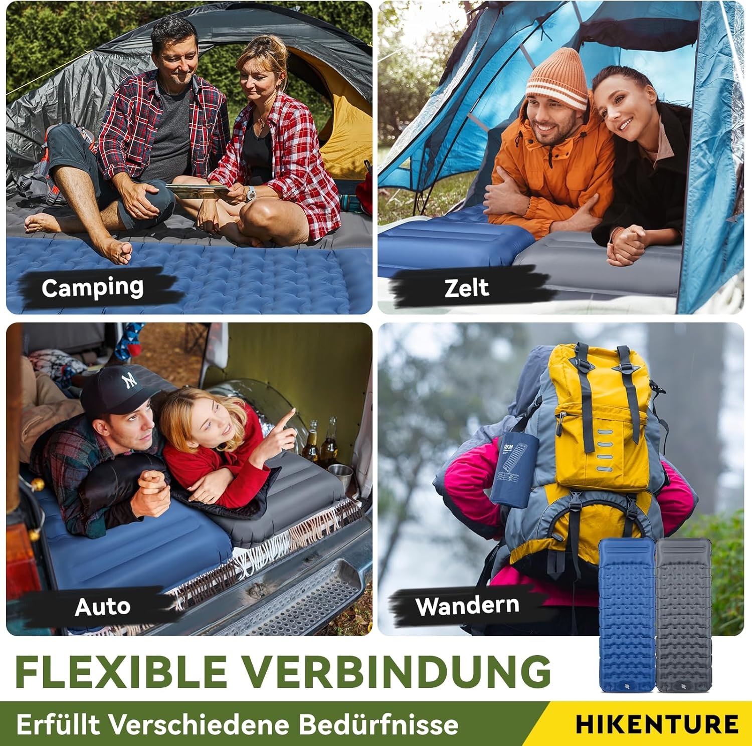 Zelfopblazende Slaapmat 13cm - Ultralicht met Kussen & Voetpomp (-34%)