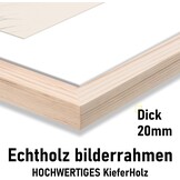 Fotolijst Hout 40x60cm Natuurlijk met Passe-partout & Acrylglas - 53% Korting