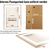 Fotolijst Hout 40x60cm Natuurlijk met Passe-partout & Acrylglas - 53% Korting