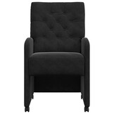 Eetstoelen met wielen, Zwart Fluweel (2 stuks) - 35% Korting