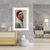 Fotolijst Hout 40x60cm Natuurlijk met Passe-partout & Acrylglas - 53% Korting