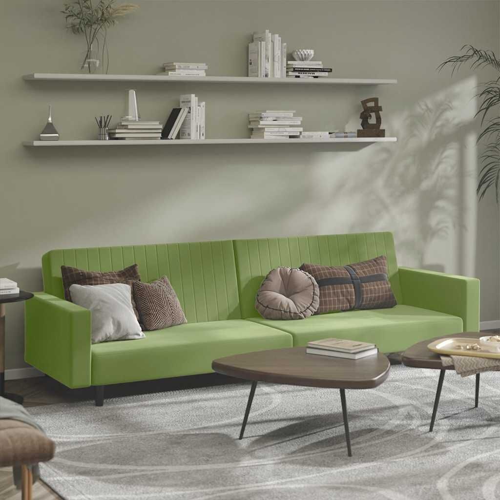 Slaapbank Fluweel Lichtgroen 2-zits - 57% Korting!