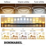 LED Hanglamp 3 Ringen Zwart 78W - Verstelbaar & Dimbaar met Afstandsbediening
