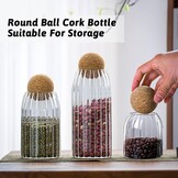 Glazen Potten met Kurk - Set van 3 (500/700 ml) - Keukenopslag