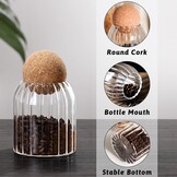 Glazen Potten met Kurk - Set van 3 (500/700 ml) - Keukenopslag