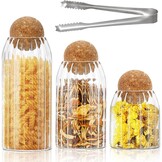 Glazen Potten met Kurk - Set van 3 (500/700 ml) - Keukenopslag