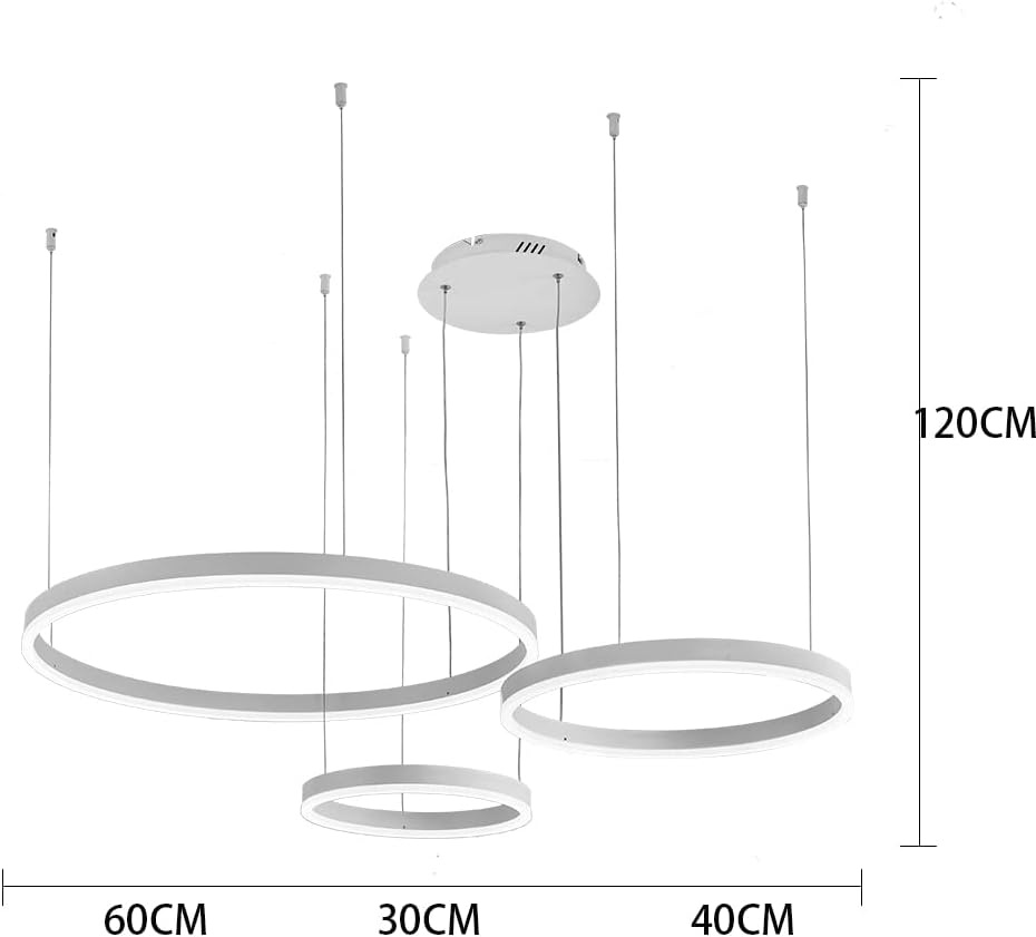 Moderne LED Hanglamp 3 Ringen Wit - 34% Korting!