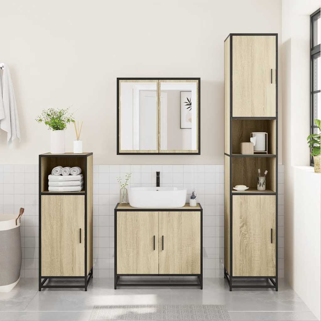 Badkamerspiegelkast Sonoma Eikenhout 65x20x60cm - 59% Korting!