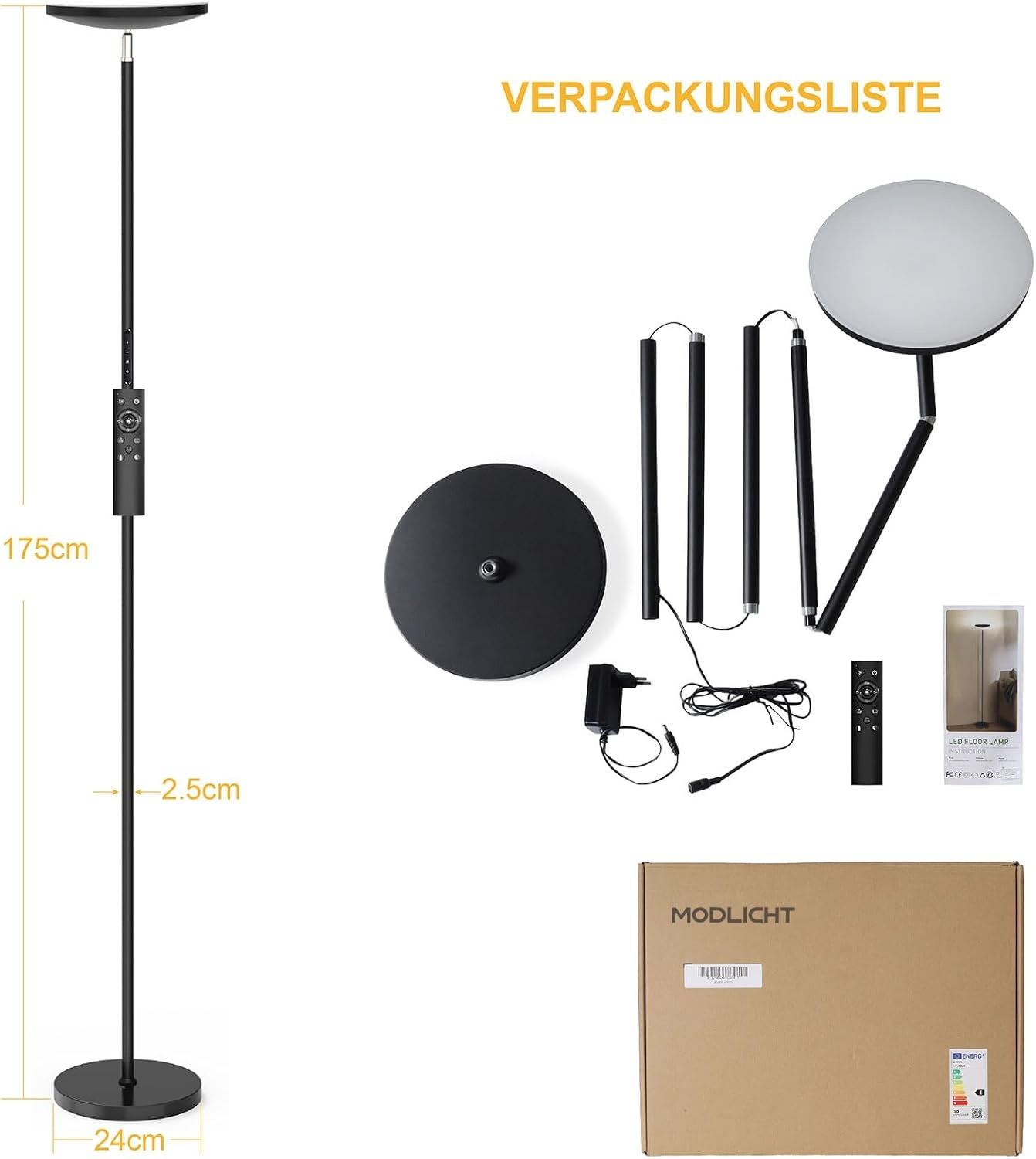 Modlicht LED Plafondspot Zwart 30W Dimbaar - 29% Korting