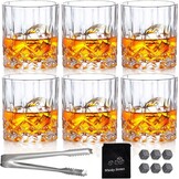 Whiskyglazen Set van 6 Vintage Tumblers 300ml + Accessoires - 28% Korting!
