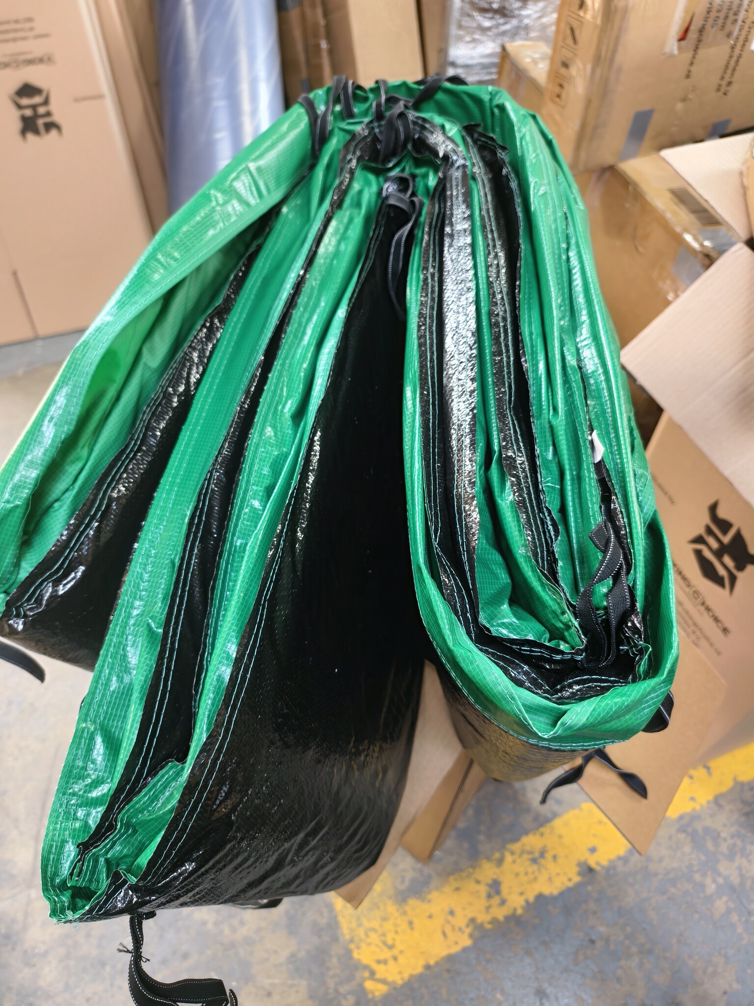 Trampoline Randafdekking Groen 366cm - PVC/PE - Veerbescherming