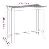 Acaciahouten Bartafel Tuin - 120x60x105 cm - 35% Korting