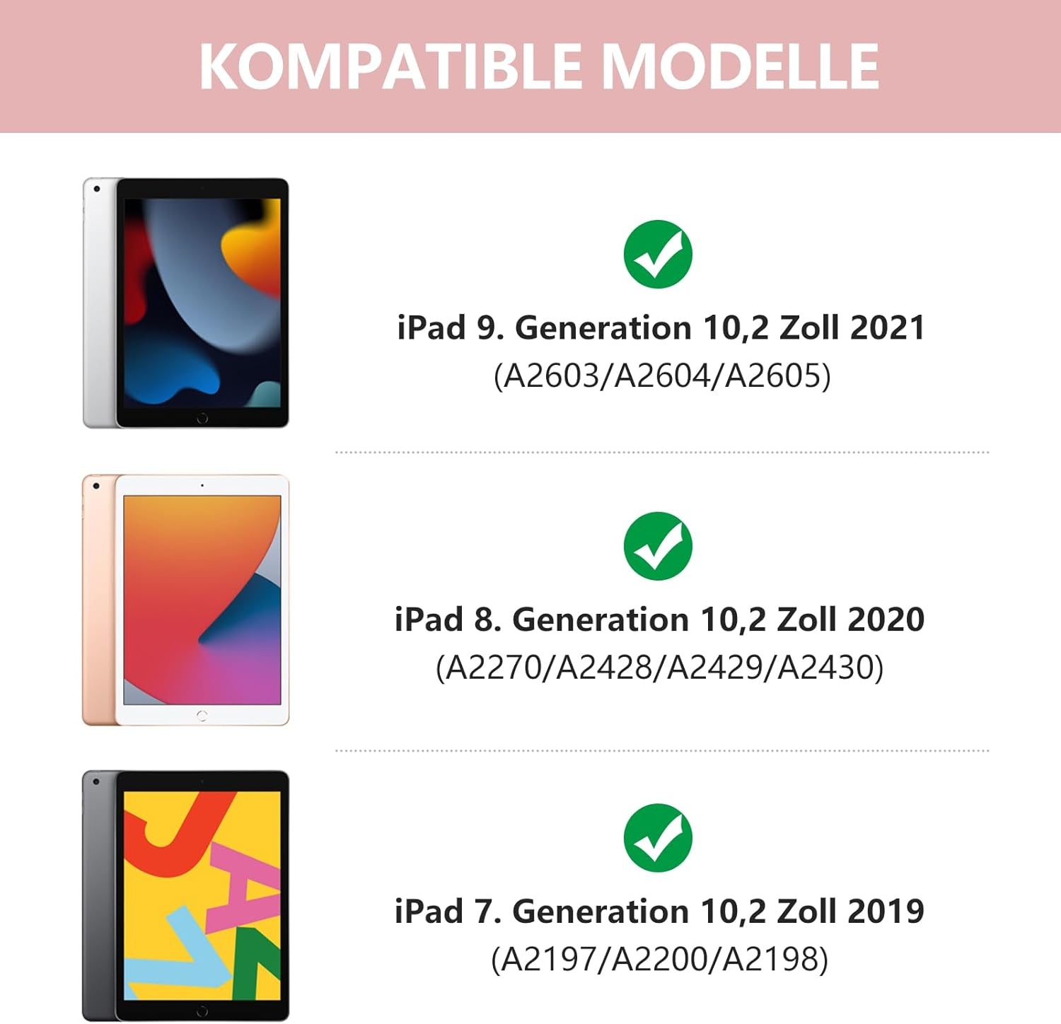 Hoes met Bluetooth Toetsenbord voor iPad 10,2" (9/8/7 Gen) - Roze Goud (29% Korting)