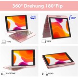 Hoes met Bluetooth Toetsenbord voor iPad 10,2" (9/8/7 Gen) - Roze Goud (29% Korting)