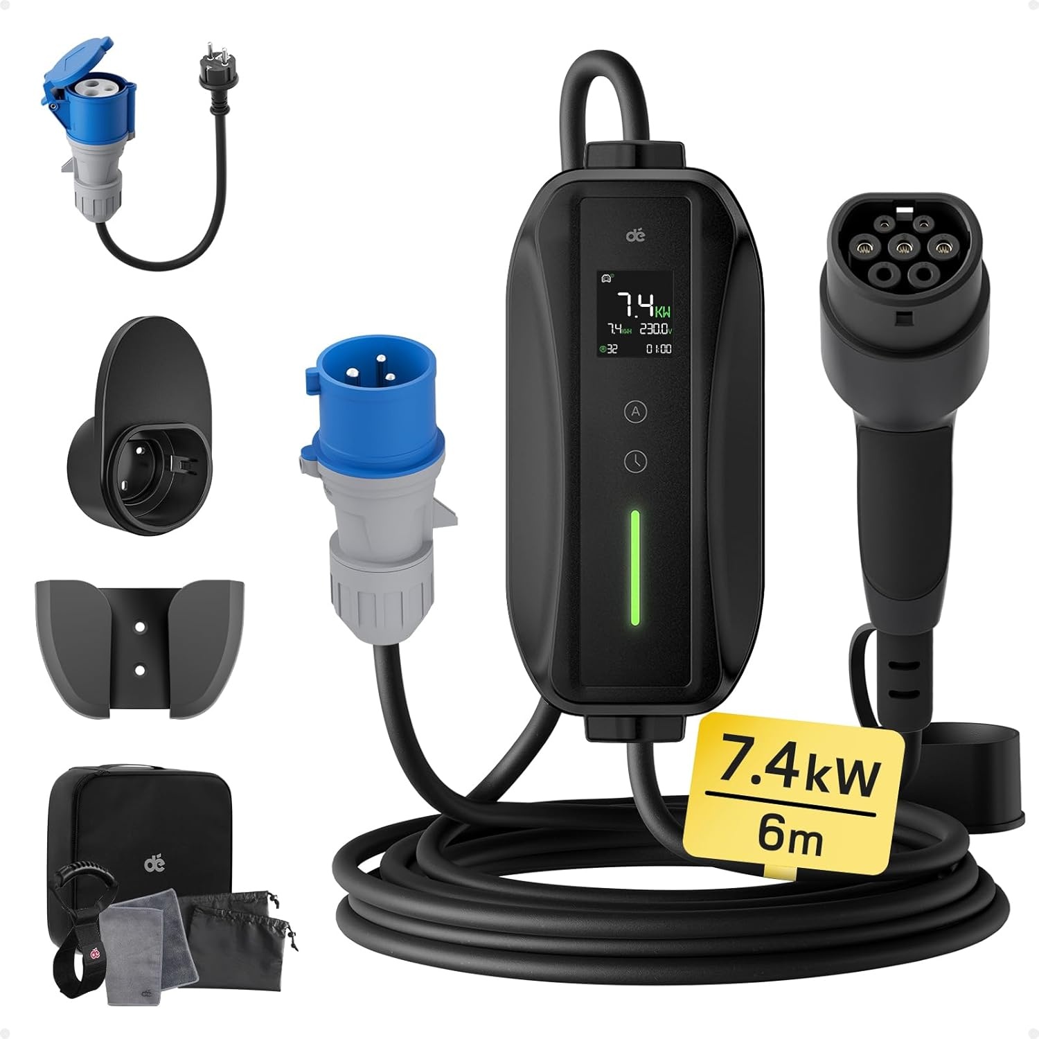 CEE Mode 2 Laadkabel 7kW 6m - 35% Korting