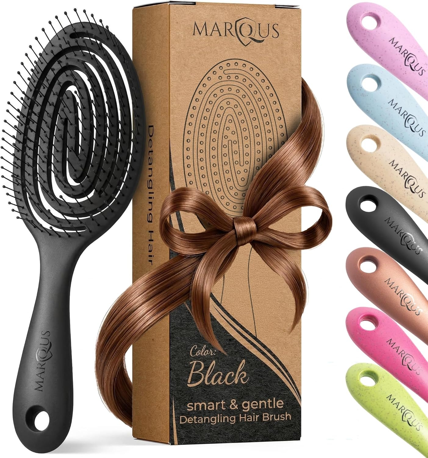 marQus Bio Haarborstel - Ontklit Zonder Trekken - 26% Korting