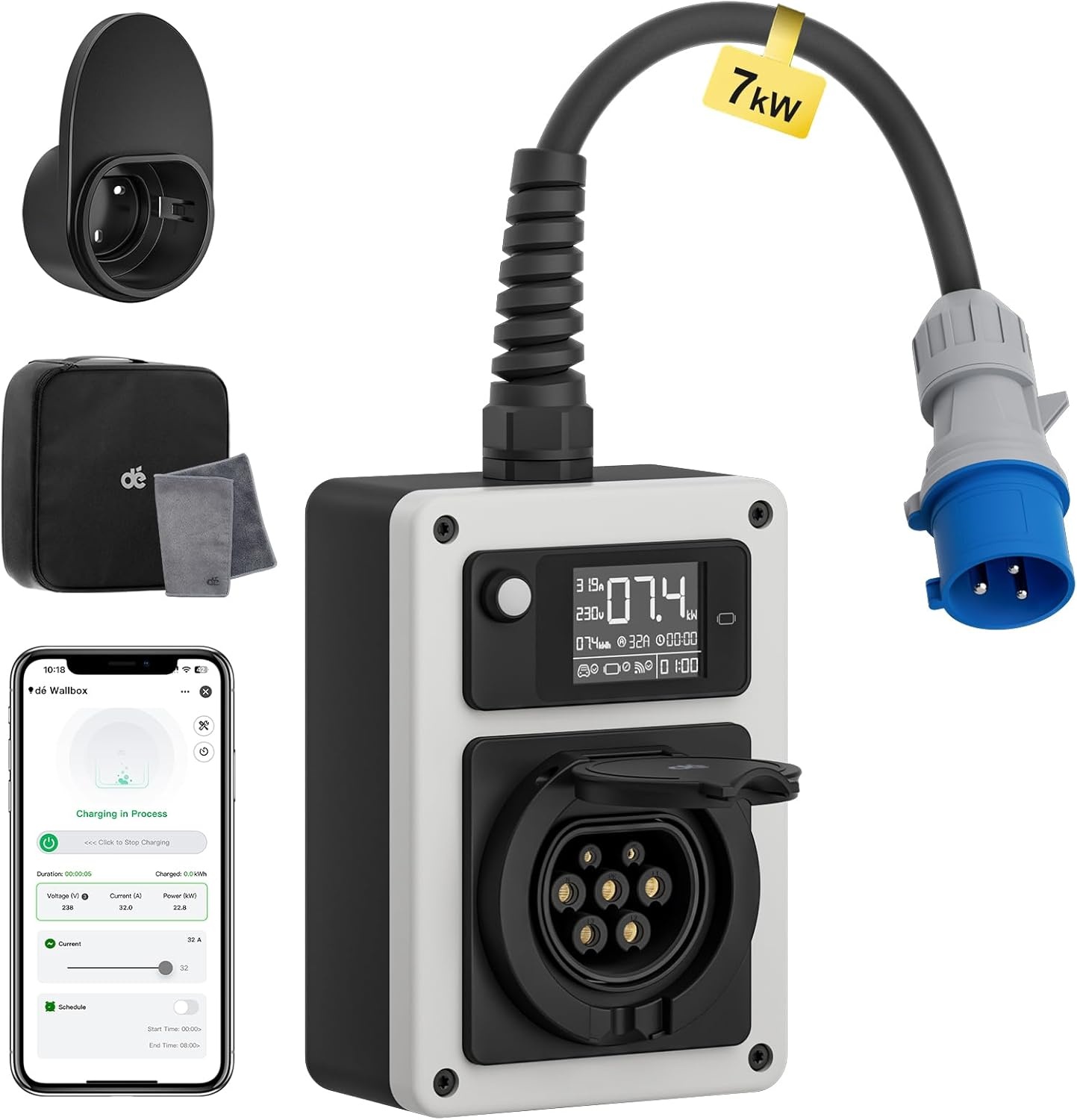 Mobiele Wallbox EV Lader 22kW | 30% Korting