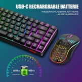 RedThunder K84 QWERTZ Gaming Toetsenbord & Muis Set (29% Korting)