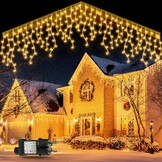 GYLEFY IJsvormige Lichtslinger Buiten - 10m, 400 LED, Warm Wit, 8 Modi - 33% Korting!