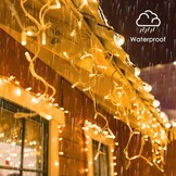 GYLEFY IJsvormige Lichtslinger Buiten - 10m, 400 LED, Warm Wit, 8 Modi - 33% Korting!