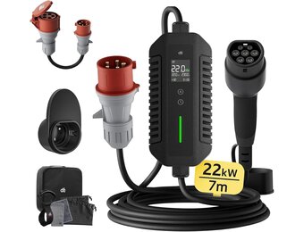 Mobiele EV Oplader 22kW Type 2 (7m) - 35% Korting!