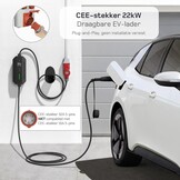 Mobiele EV Oplader 22kW Type 2 (7m) - 35% Korting!